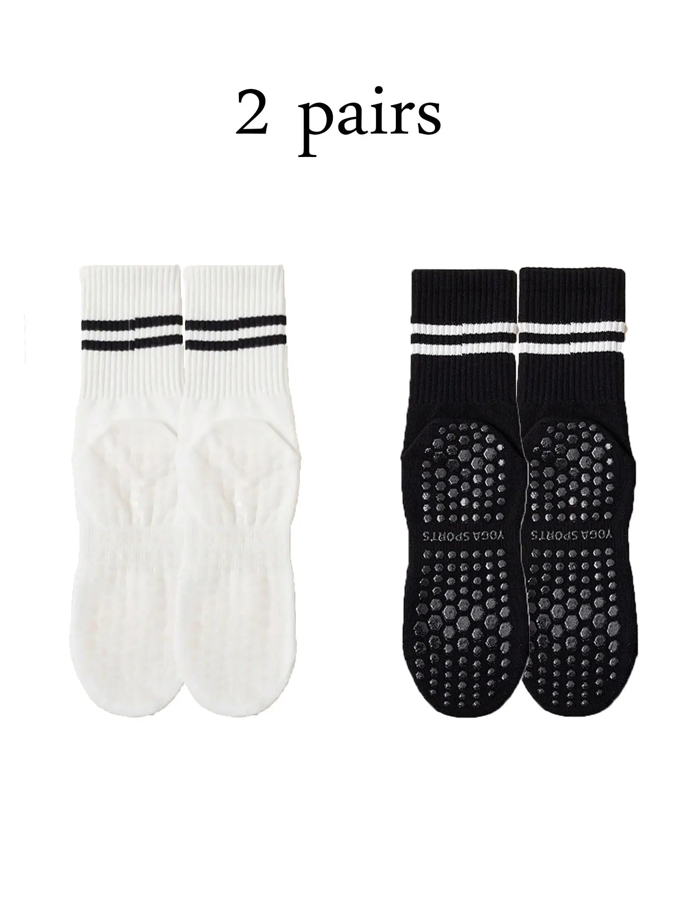 Non-Slip Women Yoga Socks 2 Pair