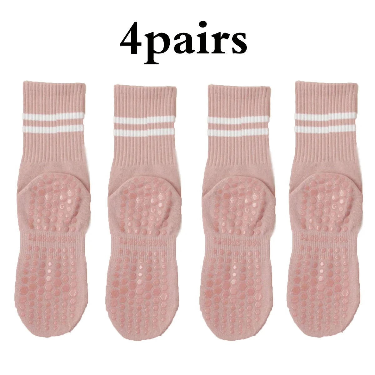 Non-Slip Women Yoga Socks 4 Pair