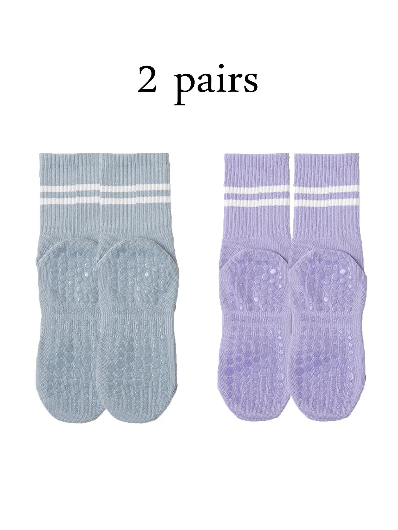 Non-Slip Women Yoga Socks 2 Pair