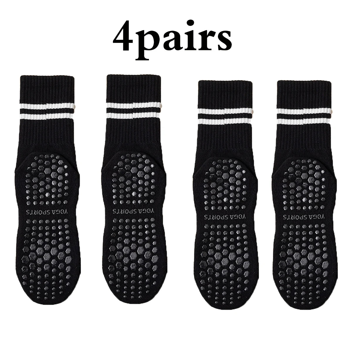 Non-Slip Women Yoga Socks 4 Pair