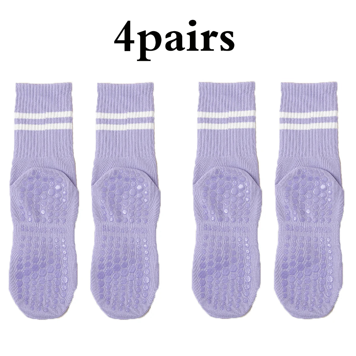 Non-Slip Women Yoga Socks 4 Pair